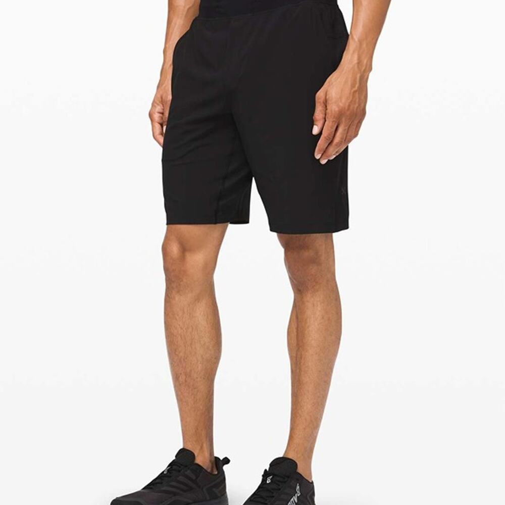 Lululemon Black THE Train Hard Every Day 9" Linerless Workout Gym Shorts Size M
